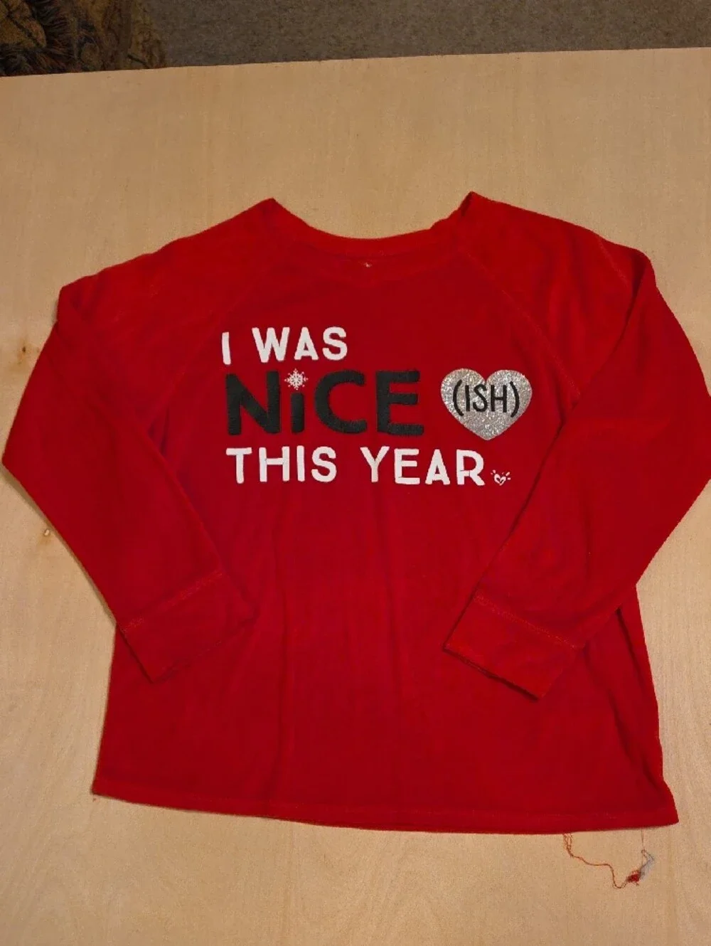Justice Girls Red Graphic Pajama Set